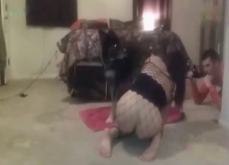 Violent dog sex for a kinky teen